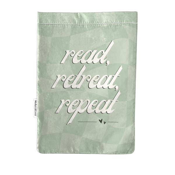 Buchhülle "Read, Retreat, Repeat" M