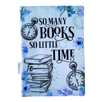 Buchhülle "So many books, so little time"...