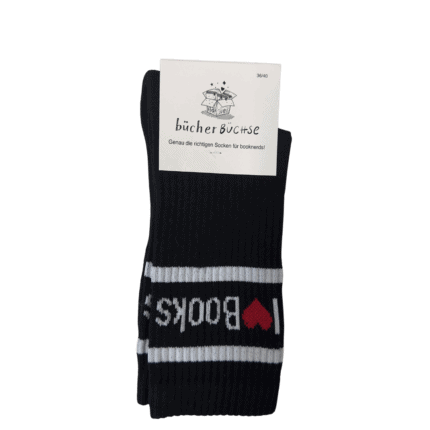 Socken I love books schwarz 35-40