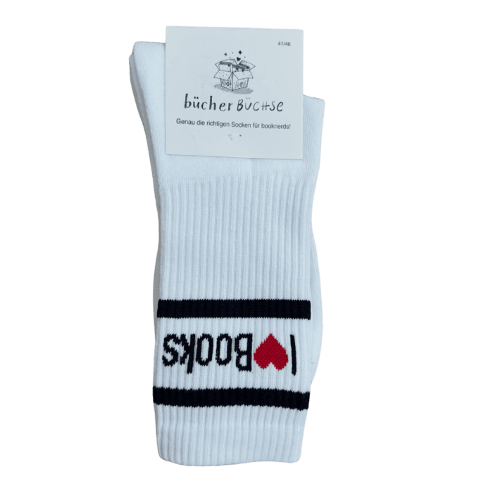 Socken I love books weiss 41-47