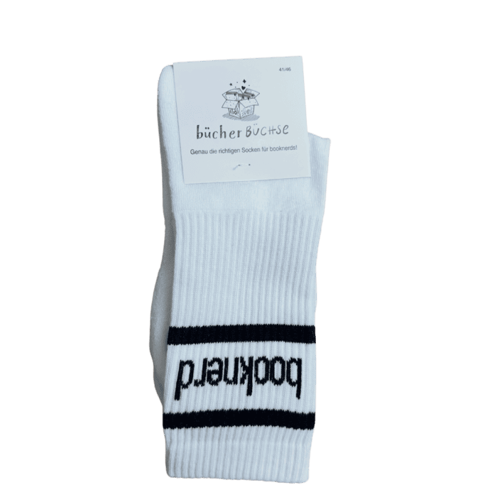 Socken booknerd weiss 41-47